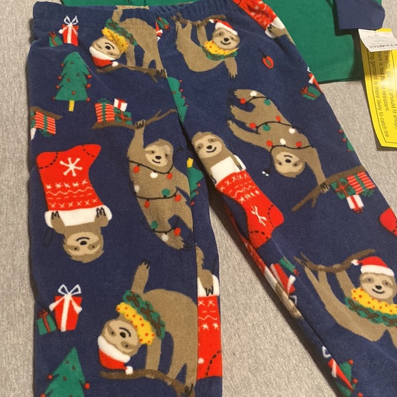 Carter’s Christmas Holiday Pajamas Jammies sloth 3T - Picture 2 of 5